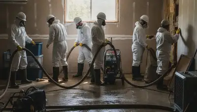 Basement flood cleanup in Tuscaloosa, AL for homes with standing water and moisture damage