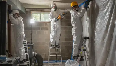 Tuscaloosa, AL mold removal team inspecting water-damaged home for remediation
