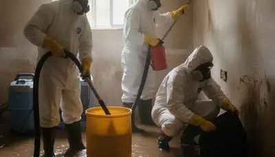 Sewage cleanup team restoring Tuscaloosa, AL home after sewer backup for water damage repair