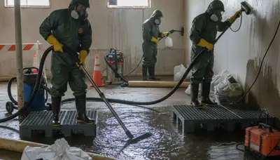 Sewage cleanup crew restoring a Tuscaloosa, AL home after water damage backup