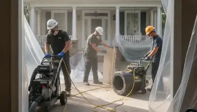 Water damage restoration team serving Tuscaloosa, AL for fast water extraction and cleanup