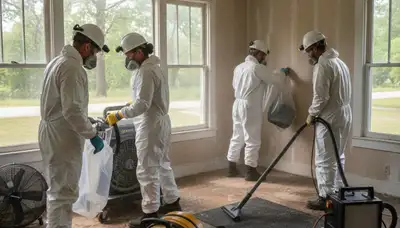 Water damage restoration team serving Tuscaloosa, AL at a local home or business