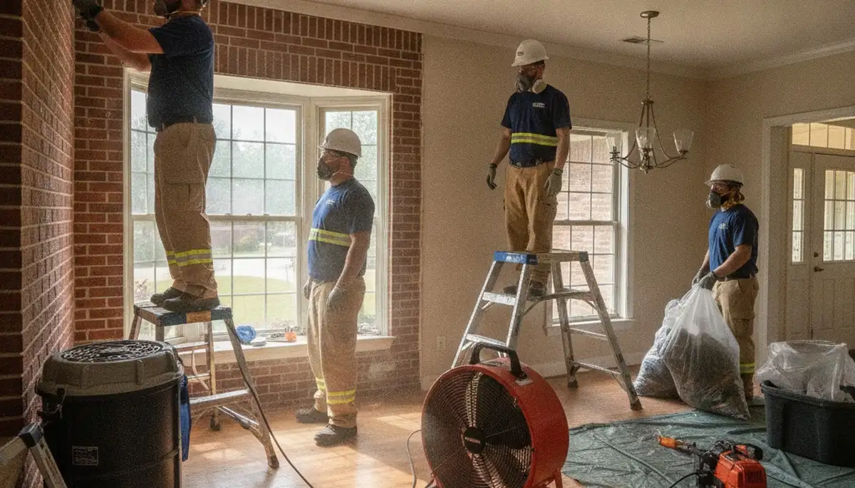 Water damage restoration team serving Tuscaloosa, AL for emergency cleanup and repairs