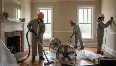 Water damage restoration team in Tuscaloosa, AL responding to a flooded property