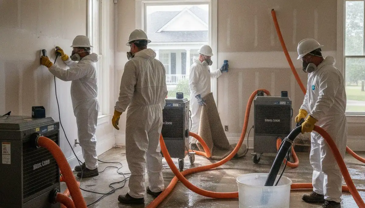 Water damage restoration team serving Tuscaloosa, AL with professional cleanup and repair services