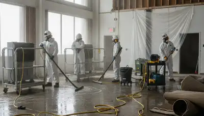 Water damage restoration crew in Tuscaloosa, AL repairing flood-damaged home interiors